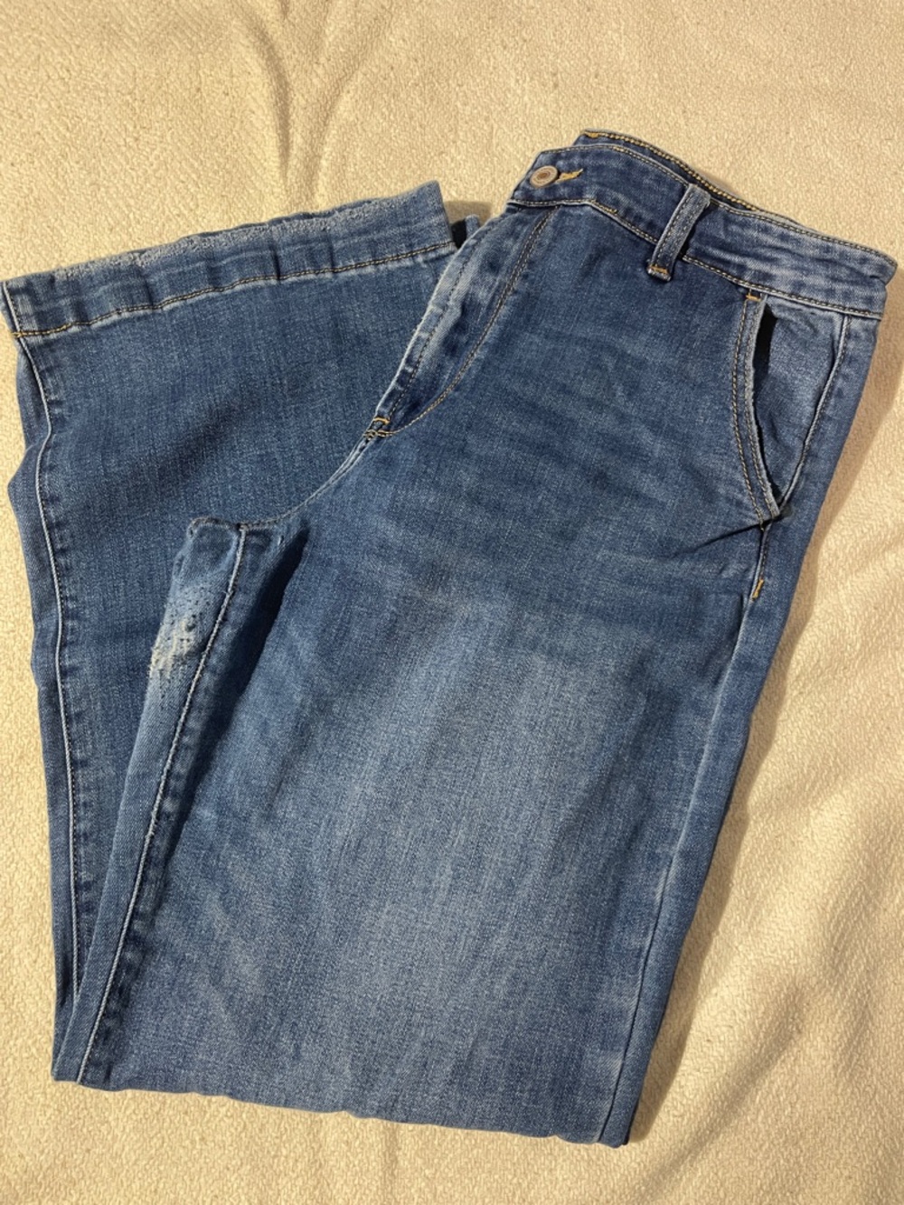 KanCan Blue Wide Leg Trouser Jeans